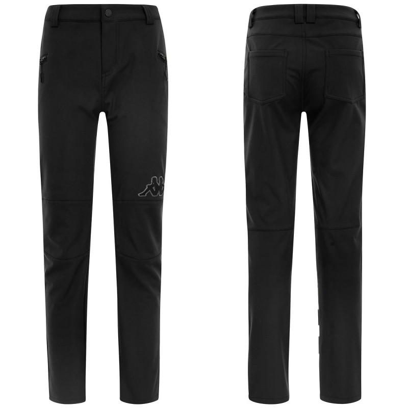 Kappa 6Cento 649 Black Total Pantalone Sci Stretch Nero Uomo