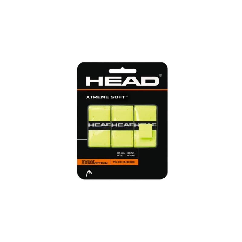 Head Xtreme Soft Cover Grip Giallo Fluo 3Pz-Giuglar Shop