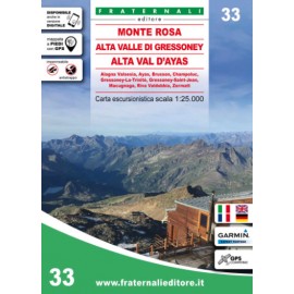 Fraternali Editore Cartina Monte Rosa, Alta Valle Di Gressoney, Alta Val D Ayas-Giuglar Shop