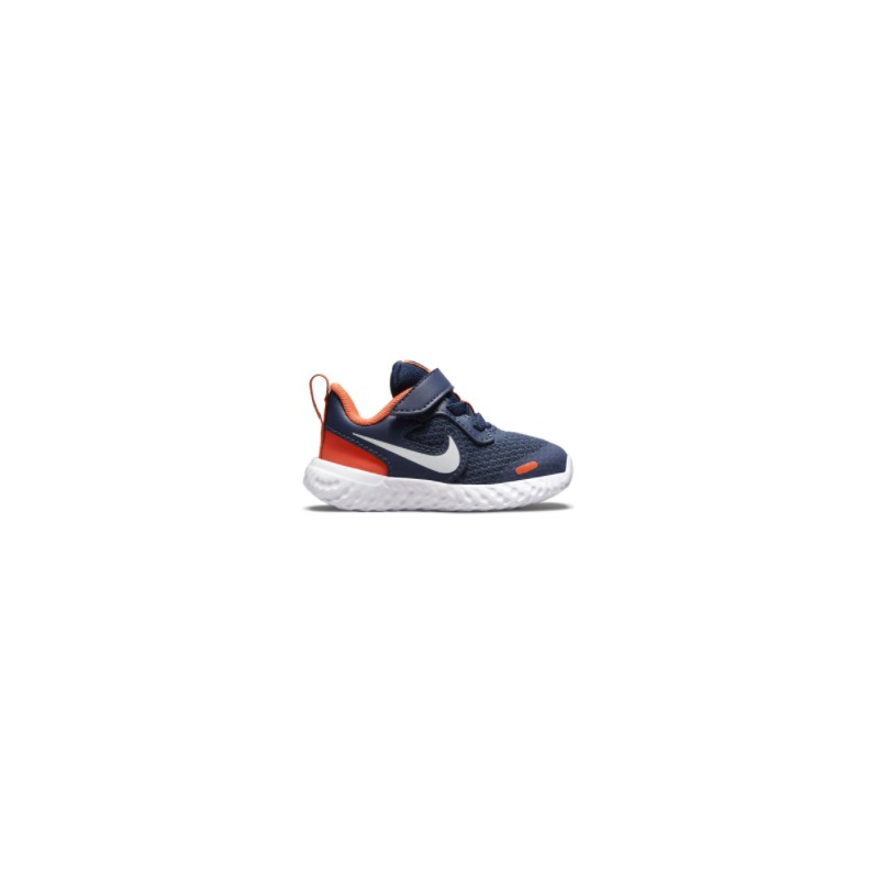 Nike Junior Nike Revolution 5 (Tdv) Midnight Navy/White/Orange Junior-Giuglar Shop
