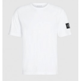 Calvin Klein Jeans Monogram Sleeve Badge Reg Tee T-Shirt M/M Bianco Uomo-Giuglar Shop