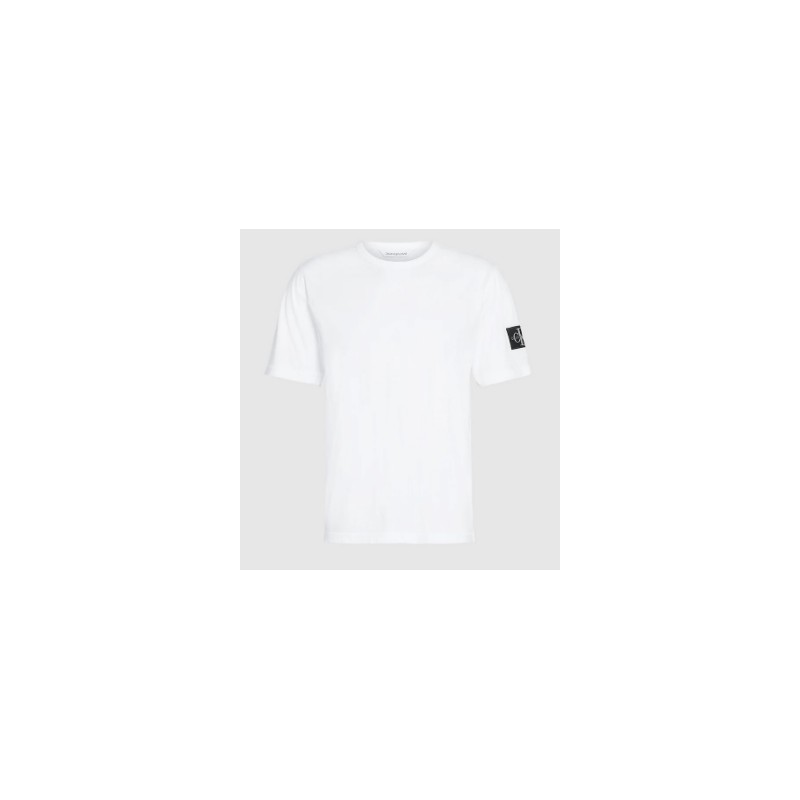 Calvin Klein Jeans Monogram Sleeve Badge Reg Tee T-Shirt M/M Bianco Uomo-Giuglar Shop