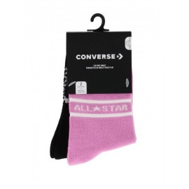 Converse Pacco  2 Calze Caviglia Nera/Rosa Donna - Giuglar Shop