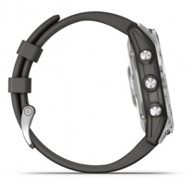 Garmin Fenix 7 Silver Con Cinturino In Silicone Graphite - Giuglar Shop