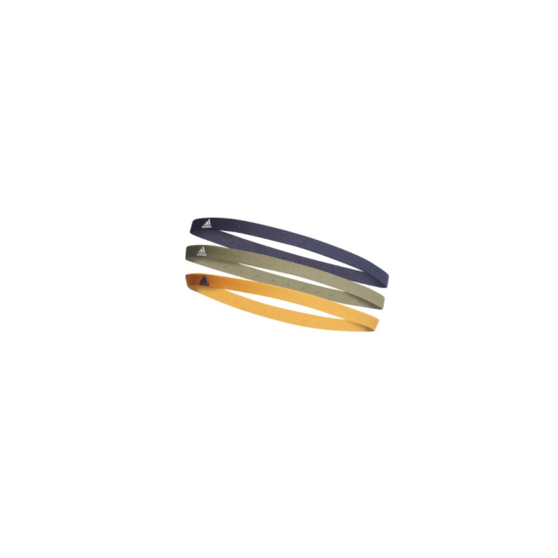 Adidas 3Pp Hairband Pacco 3 Elastici Fronte Blu/Salvia/Arancio-Giuglar Shop