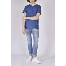 New London G70 Jeans Slim Fit Medium Denim Strappi Uomo - Giuglar Shop