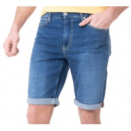Calvin Klein Jeans Slim Short Jeans Denim Medio Scuro Uomo - Giuglar Shop