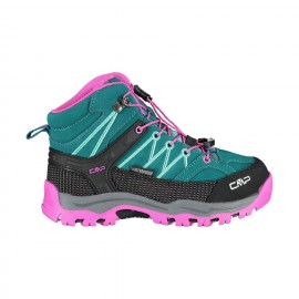 Cmp Kids Rigel Mid Trekking Shoes Wp Lake/Pink Fluo Junior - Giuglar Shop