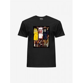 Resell Apparel Resell T-Shirt M/M Nera Stampa Personaggi Basket Uomo - Giuglar Shop
