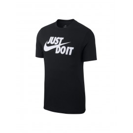 Nike M Nsw Tee Just Do It Swoosh T-Shirt M/M Nera Scritta Bianca Uomo - Giuglar Shop