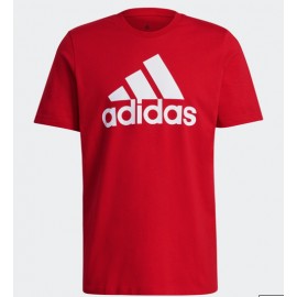 Adidas M Bl Sj T-Shirt M/M Rossa Logo Triangolo Grande Bianco Uomo - Giuglar Shop