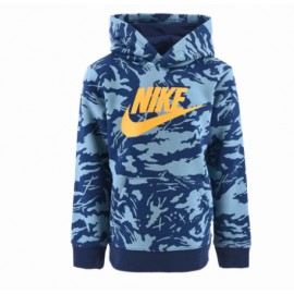 Nike Junior Felpa Capp. Blu Camo Junior-Giuglar Shop