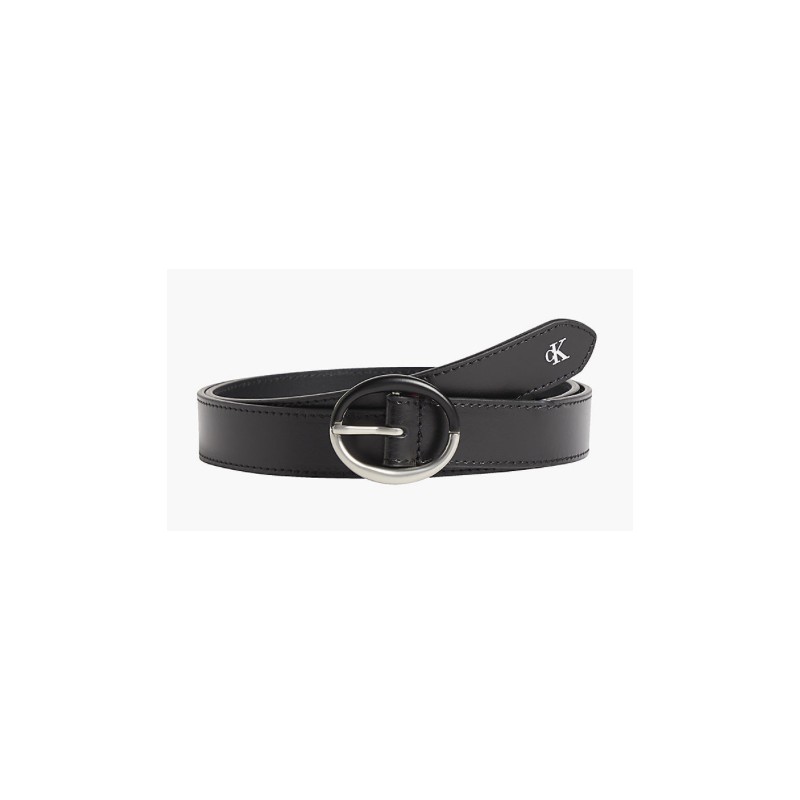 Calvin Klein Accessori Round Classic Belt 25Mm Black Cintura Nera Donna - Giuglar Shop