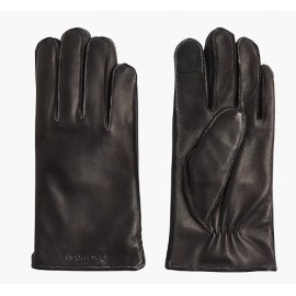 Calvin Klein Jeans Calvin Klein Accessori Stitched Leather Gloves Ck Black Uomo - Giuglar Shop