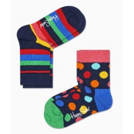 Happy Socks 2 Pack Kids Stripe Sock - Giuglar Shop