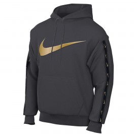 Nike M Nsw Repeat Felpa Capp. Dark Smoke Logo Oro Uomo - Giuglar Shop