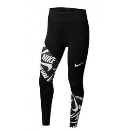 Nike Junior Dri-Fit Sport Ess Swoos Black Leggings Lycra Nero Junior Bimb - Giuglar