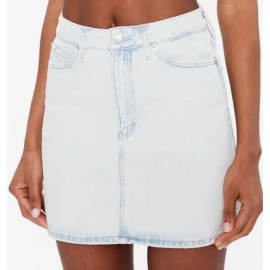 Calvin Klein Jeans High Rise A-Line Mini Skirt Gonna Denim Chiaro Donna - Giuglar