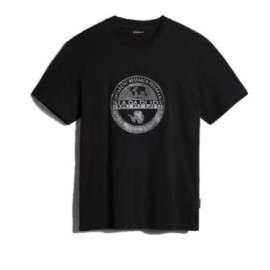 Napapijri S-Bollo Ss 1 041 Black T-Shirt M/M Nero Stampa Petto Uomo - Giuglar