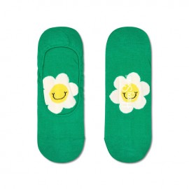 Happy Socks Smiley Daisy Liner Sock Fantasmino Verde Margherita - Giuglar Shop