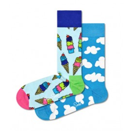 Happy Socks 2-Pack Sunny Day Socks Gift Set 2 Calze Gelati/Nuvole - Giuglar Shop