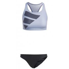 Adidas Big Bars Bikini Top+Slip Carta Da Zucchero/Nero Donna - Giuglar