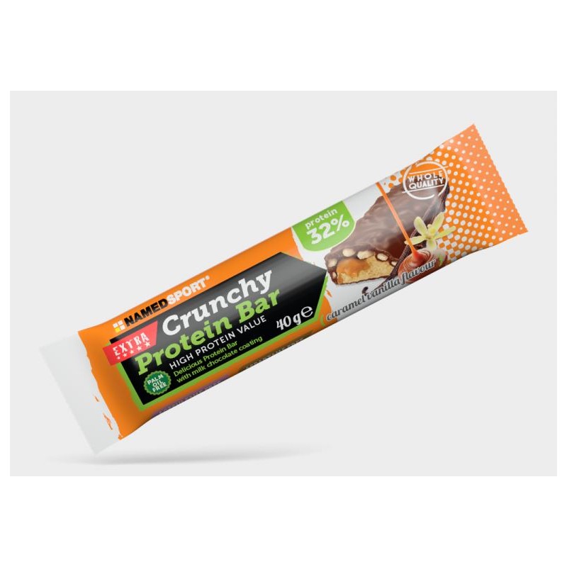 Named Sport Crunchy Protein Bar Caramel 40Gr Vanilla Flavour - Giuglar