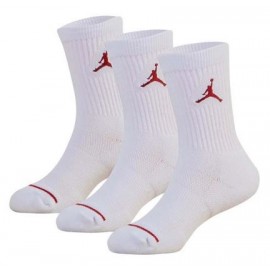 Nike Jordan Jordan Jumpman Crew Black Pacco 3 Calze Spugna Bianche Junior - Giuglar