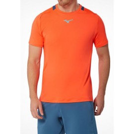 Tee Mizuno Soleil T-Shirt M/M Tennis Arancio Fluo Uomo - Giuglar