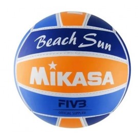 Mikasa Pallone Beach Volley Pelle Sintetica - Beach Sand Ara/Azz/Blu - Giuglar