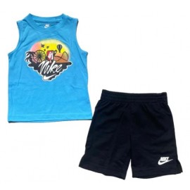 Nike Junior B Nsw Muscle Short Set Black Canotta+Short Azz/Nero Baby Bimbo - Giuglar