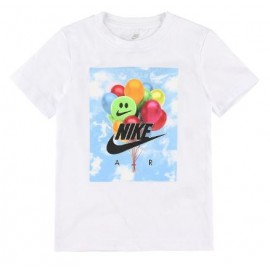 Nike Junior Nike Balloons Ss Tee White T-Shirt M/M Bianca Stampa Baby Bimbo - Giuglar