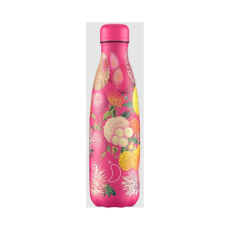 Chillys Bottiglia 500Ml Floral Pink Pom Poms - Giuglar