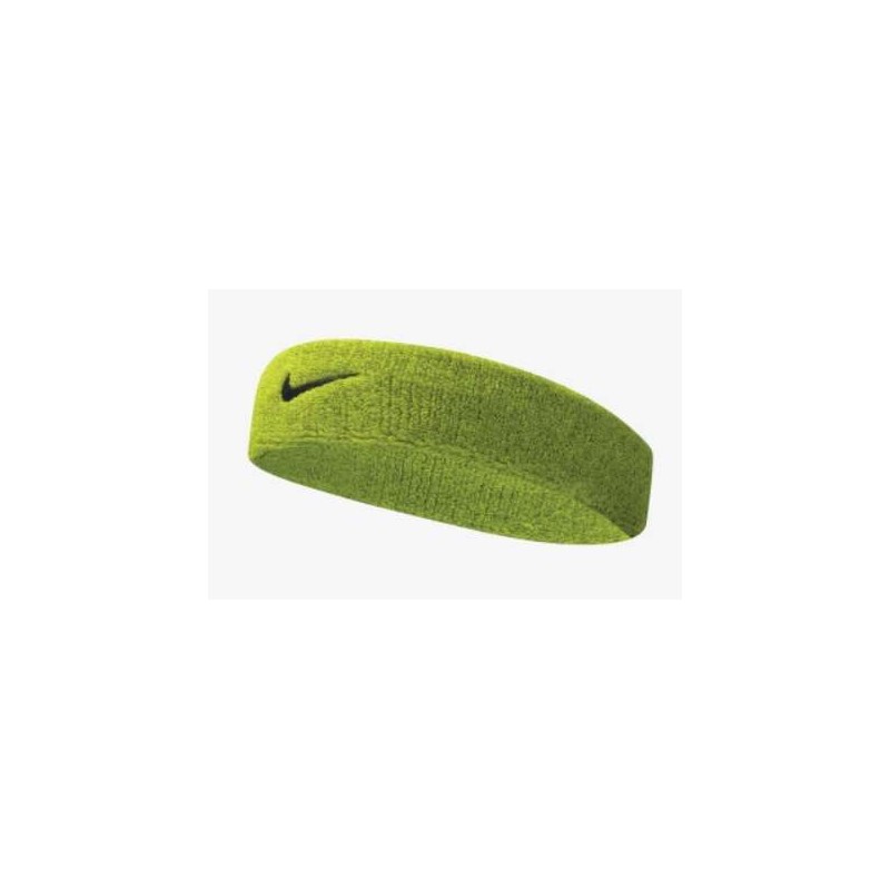 Nike Option Access Swoosh Headband Ag/Bk Fascetta Spugna Verde Lime - Giuglar