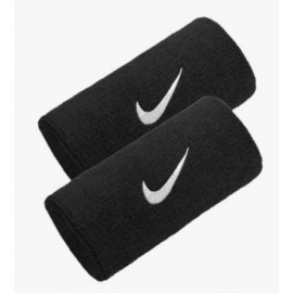 Nike Option Access Swoosh Dw Wristbands Bk/Wh Coppia Polsini Spugna Alti Neri - Giuglar