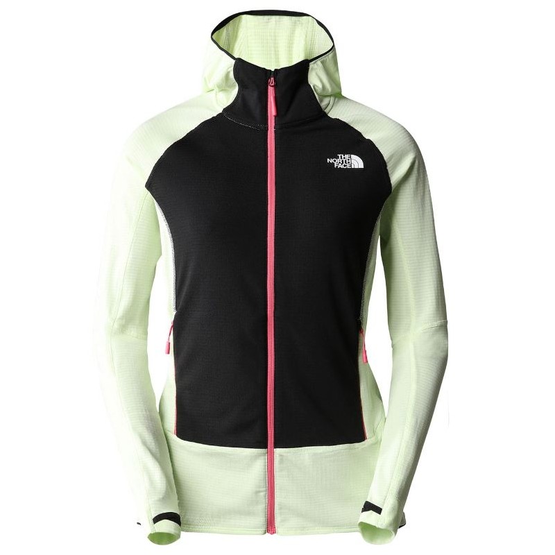 The North Face WomenS Bolt Polartec Hoodie Lime Cream/Tnf Black Donna - Giuglar