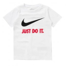 Nike Junior Swoosh Jdi S/S Tee Whi(Red) T-Shirt M/M Bia Scr Rossa Baby Bimbo - Giuglar
