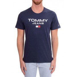 Tommy Jeans Tjm Reg Entry Tee T-Shirt M/M Blu Scritta Uomo - Giuglar