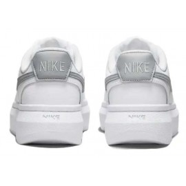 W Nike Court Vision Alta Ltr White/Mtc Platinum Donna - Giuglar Shop