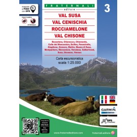 Fraternali Editore Cartina Val Susa Val Cenischia Rocciamelone Val Chisone - Giuglar