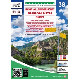 Fraternali Editore Cartina Bassa Valle Di Gressoney - Giuglar
