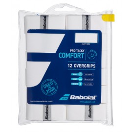 Babolat Pro Tacky X12 Confezione 12Pz Overgrip Bianco - Giuglar