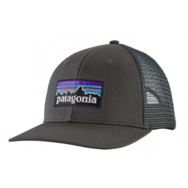 Patagonia P-6 Logo Trucker Hat Forge Grey Cappellino Visiera Grigio - Giuglar