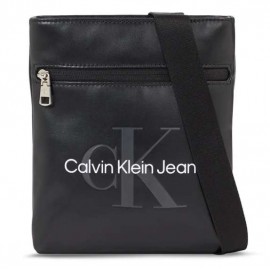 Calvin Klein Accessori Monogram Soft Flatpack18 Black Borsello Nero Uomo - Giuglar