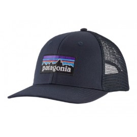 Patagonia P-6 Logo Trucker Hat Navy Blue Cappellino Visiera Blu - Giuglar