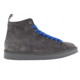 Panchic P01 Ankle Boot Suede Faux Fur Lining Anthracite-Electric Uomo - Giuglar