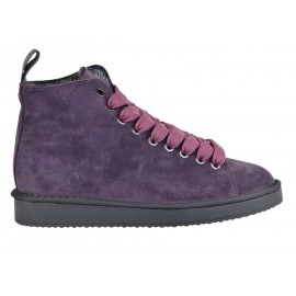 Panchic P01 Ankle Boot Suede Faux Fur Lining Purple-Brownrose Donna - Giuglar