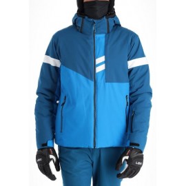 Cmp Man Jacket Zip Hood Giacca Sci Azzurra/Petrolio/Bia Uomo - Giuglar