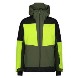 Cmp Man Jacket Fix Hood Giacca Sci Verde/Lime/Nera Uomo - Giuglar
