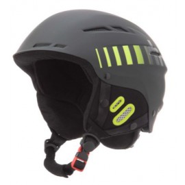 Rh+ Rider Helmet Matt Black Logo Shiny Acid Green Faded To Black - Giuglar